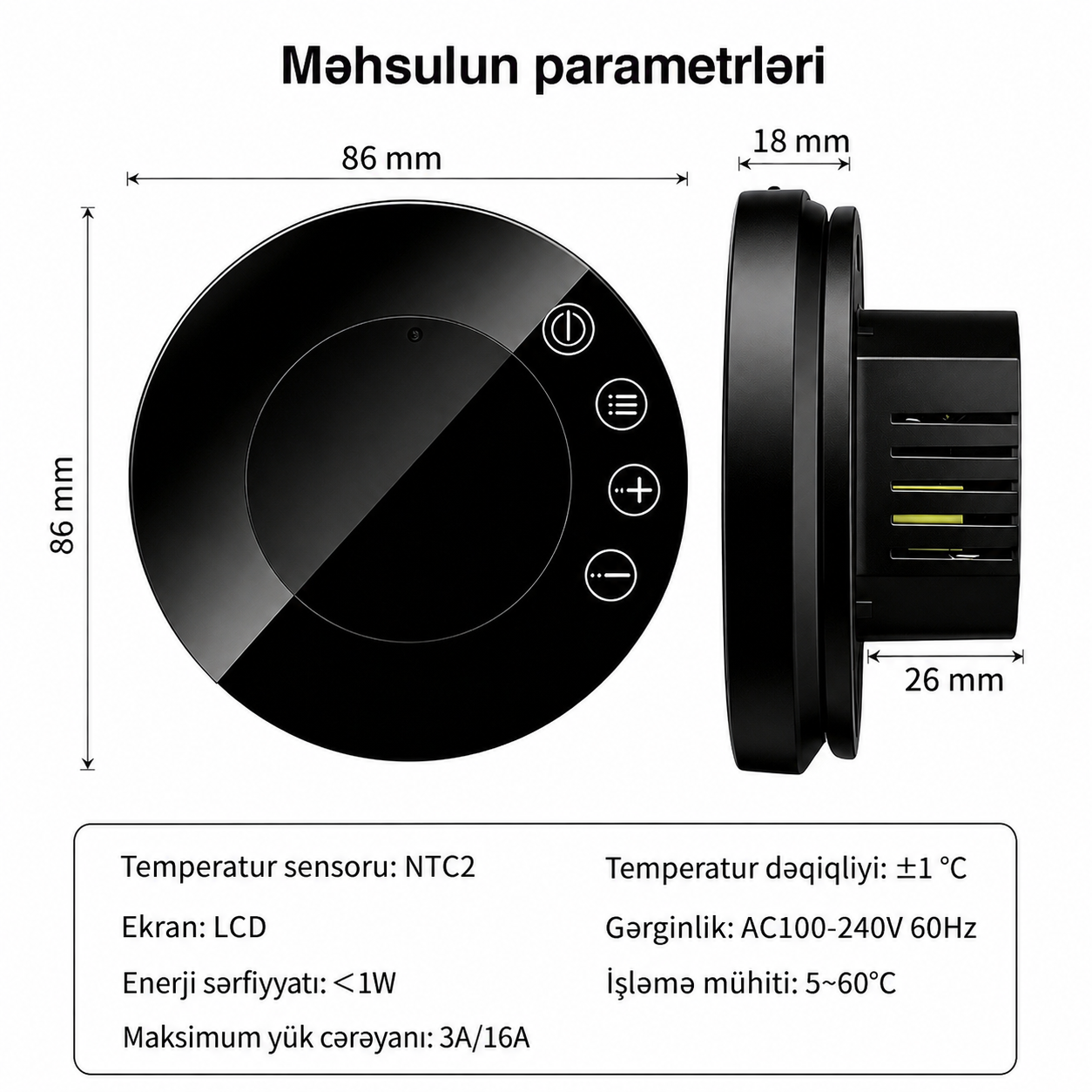 Ağıllı Qara WiFi Kombi Termostatı, Oadobo X7H