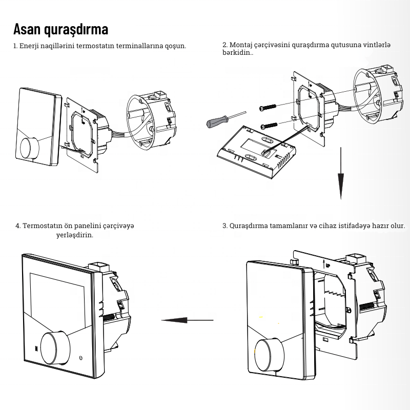 MOES WiFi Ağıllı Kombi Termostatı (GC BHT-009)