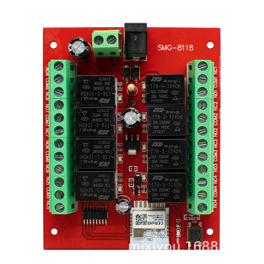 Tuya WiFi 8 Kanal Rele RF433 Modulu