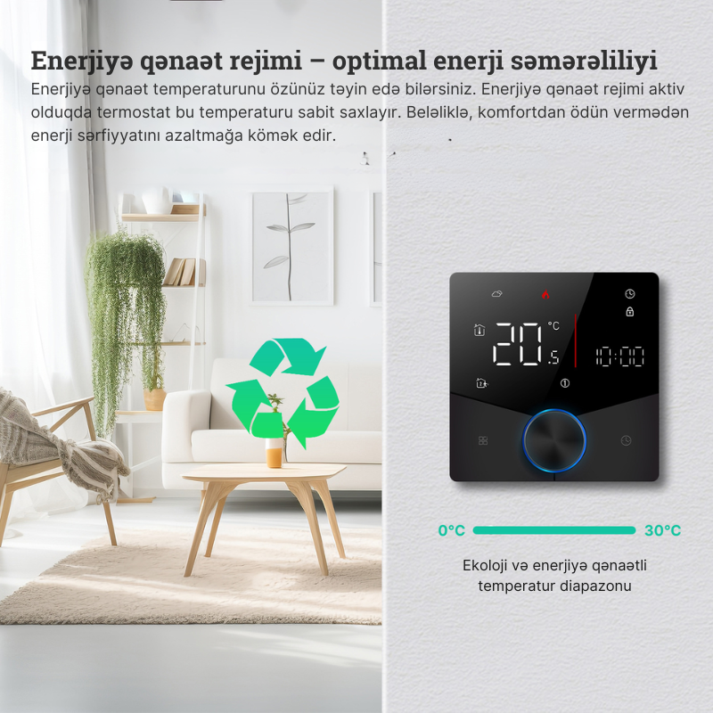 MOES WiFi Ağıllı Kombi Termostatı (GC BHT-009)
