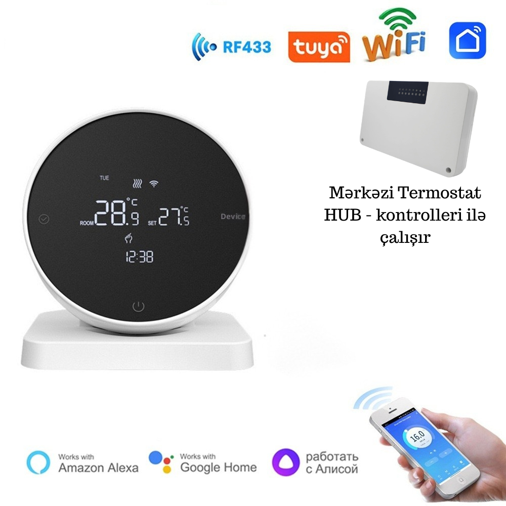 R7 Tuya RF Naqilsiz Kombi Termostatı