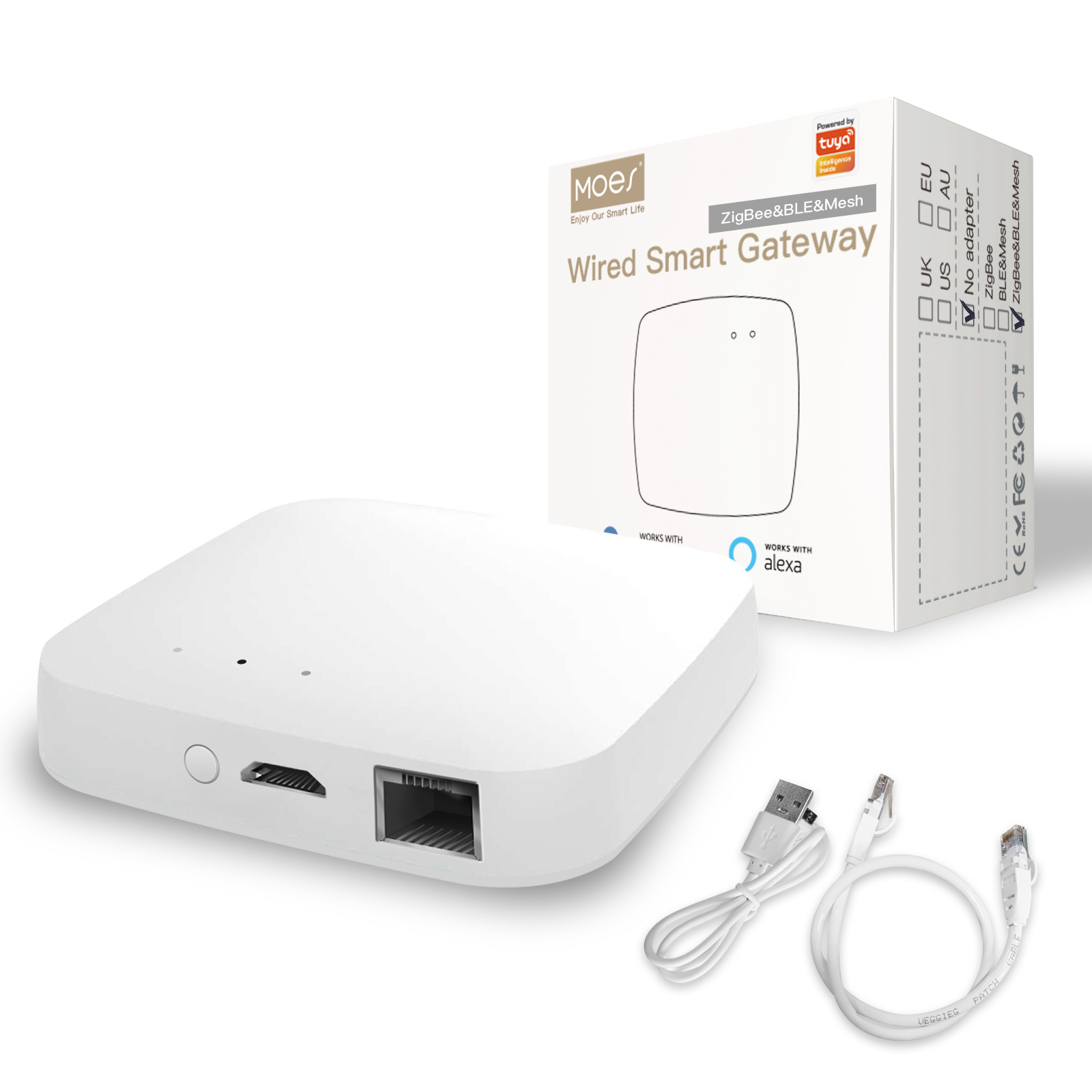 Tuya Ağıllı MOES ZigBee Naqilli Şlüz (Gateway)