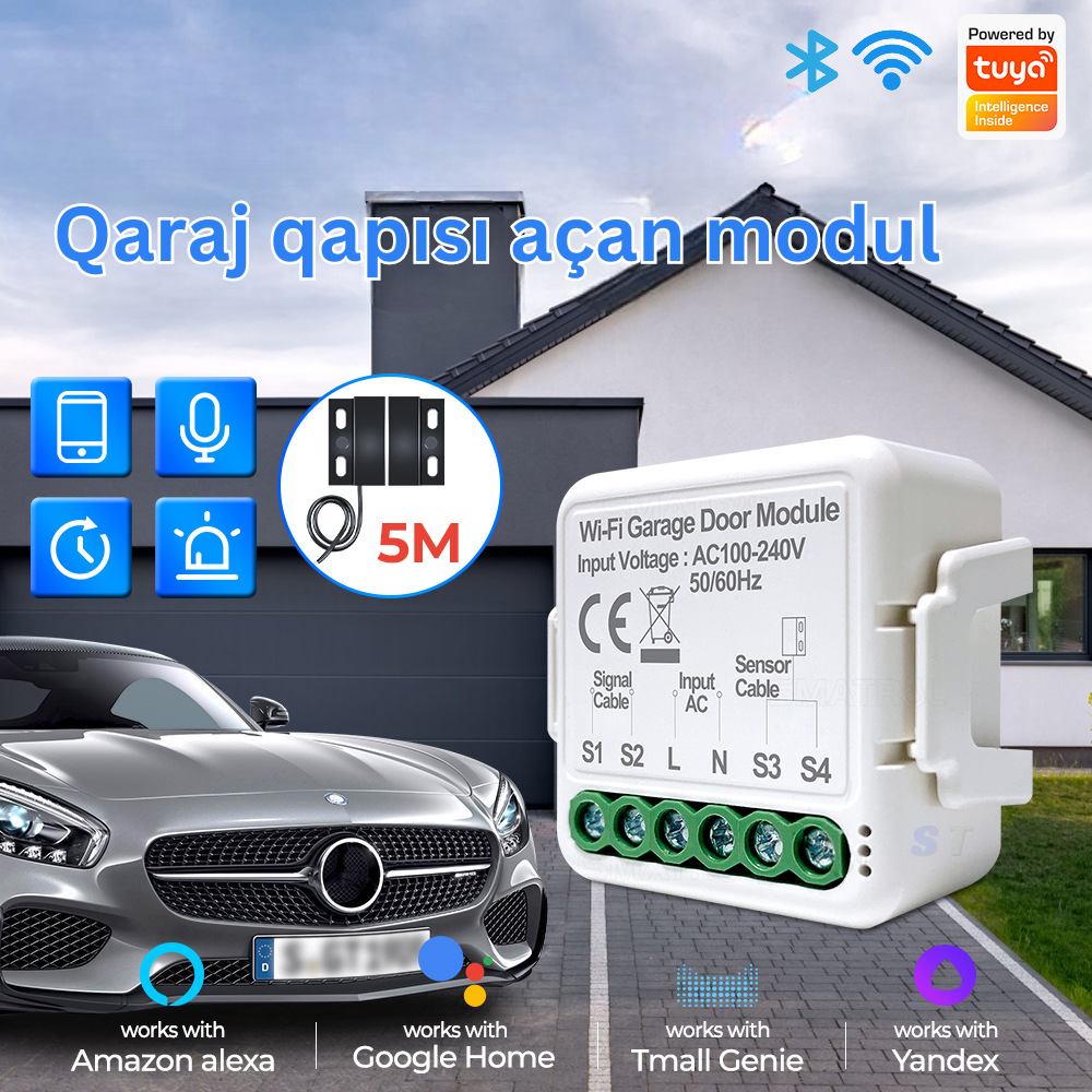 Ağıllı Darvaza və Şlaqbaum Açıcı Modulu, Wi-Fi Tuya