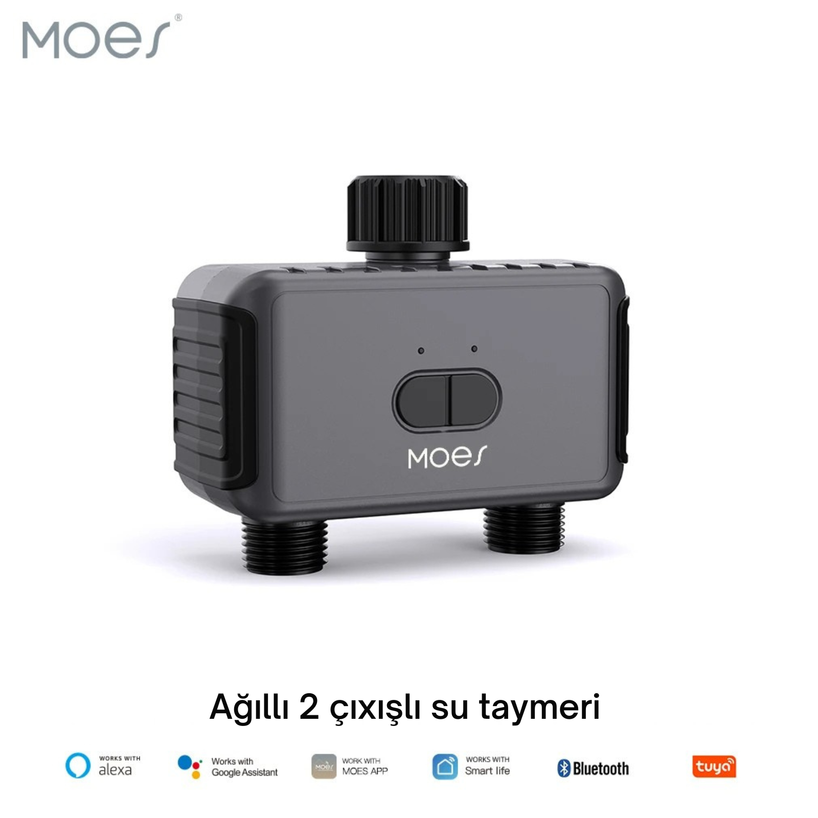 Ağıllı 2 çıxışlı bağ suvarma taymeri  MOES BWV-YC02