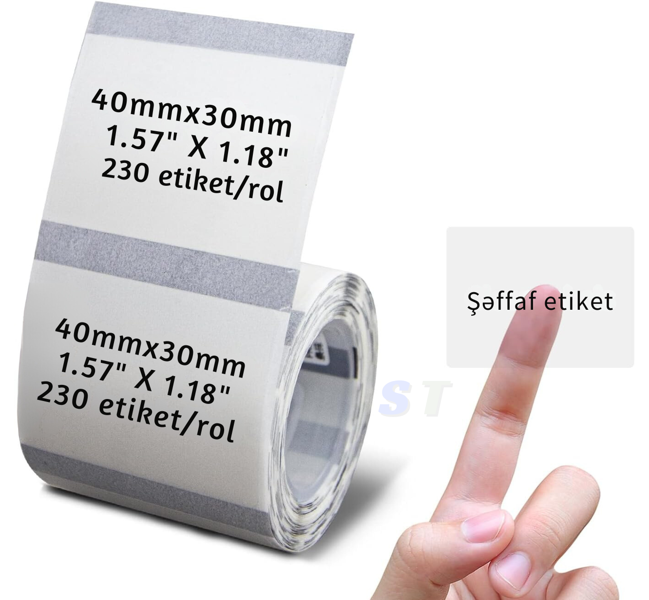 Niimbot etiket lenti B1/B21 şəffaf, 40x30 mm