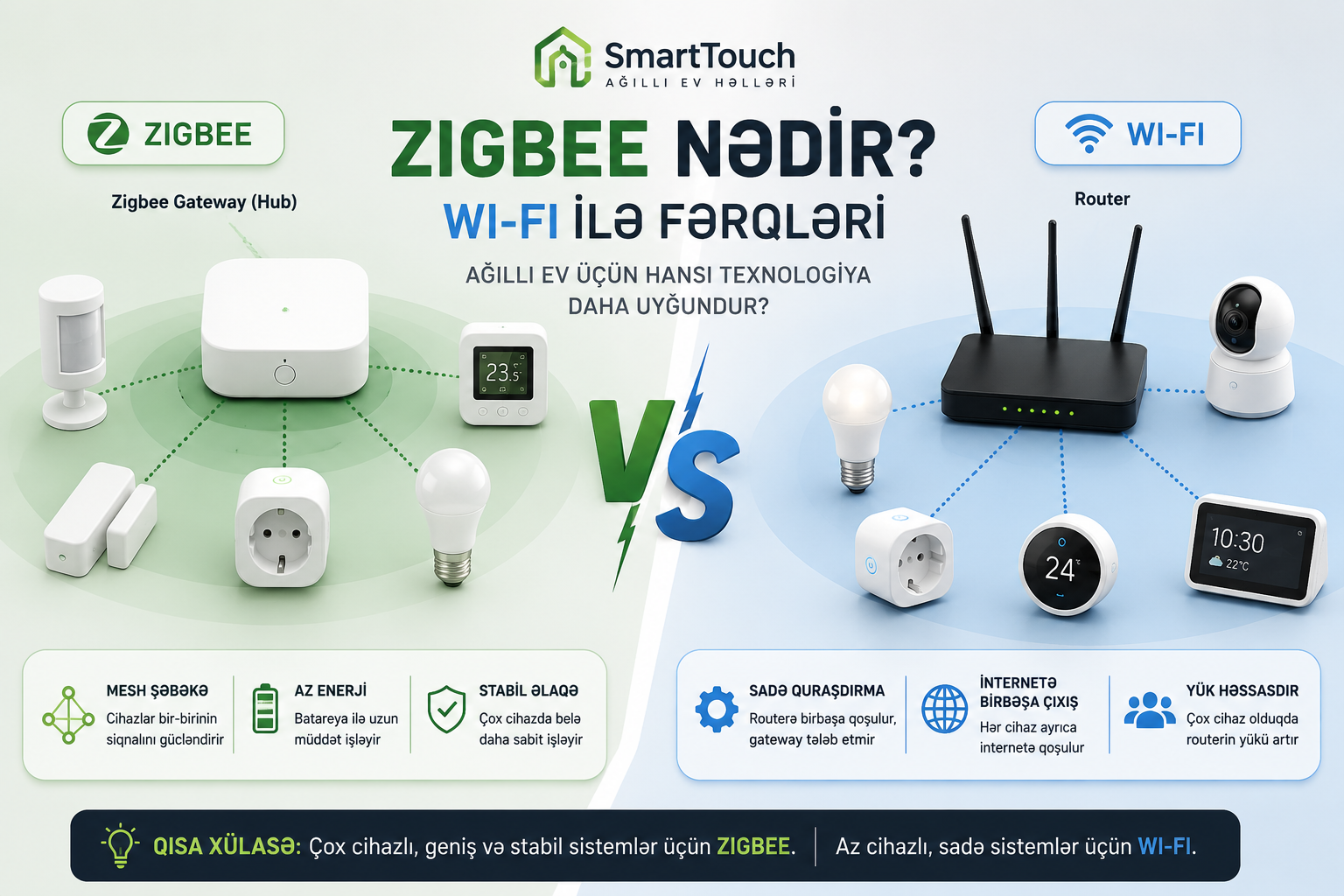 Zigbee nədir? Zigbee və Wi-Fi fərqləri – Hansını seçmək daha doğrudur?